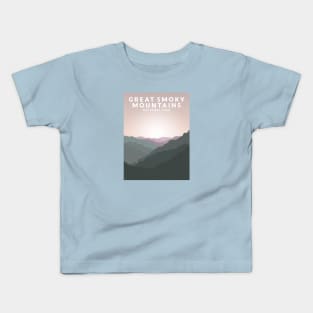 Great Smoky Mountains National Park, Tennessee Travel Poster Kids T-Shirt